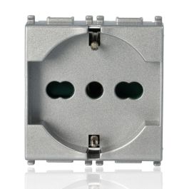 LEG90128 - Presa Di Corrente Plexo 2P+T 16 a Con Anello, Colore: Grigio