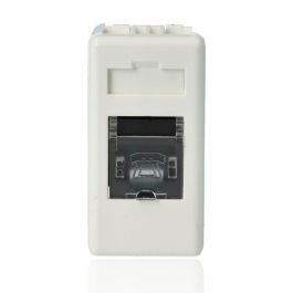 Presa Telefonica A T Singolo – 2 Moduli, Colore Bianco – Schneider Unica