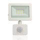 Proiettore LED con rilevatore di presenza, 10W, 220Vac, Luce Naturale, Bianco