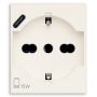 VIMAR Presa Universale SICURY 2P+T 16A con USB-C 15W Bianco 30210.USBB