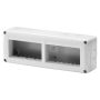 GEWISS Contenitore Per Apparecchi System - Orizzontale Protetto - 8 Posti - Modulo 4X2 - Grigio Ral 7035 - IP40 GW27006