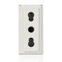BTICINO Presa 2 P+T 10/16 A 250 Va.C. - Bianco - Now KW4180