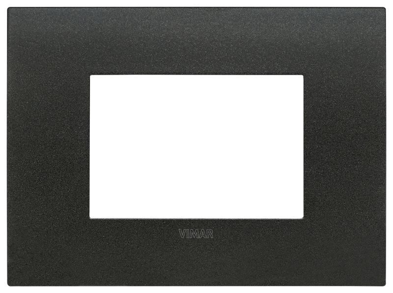 VIMAR 19953.01 - Placca Arke Fit 3 Moduli Metallo Grafite Matt