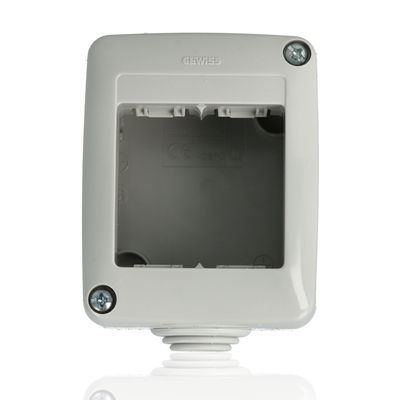 GEWISS GW27002 - Contenitore Per Apparecchi System - Protetto - 2 Posti - Grigio Ral 7035 - IP40