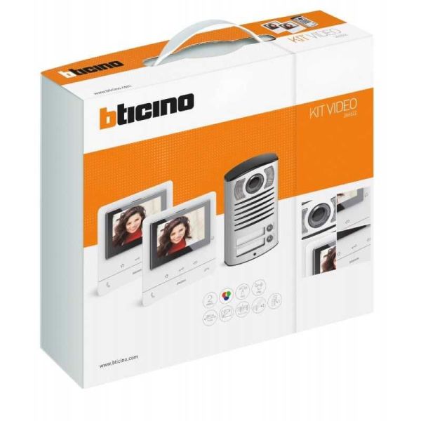 BTICINO 364622 - Kit video vivavoce bifamiliare Linea 2000_Classe 100V16B