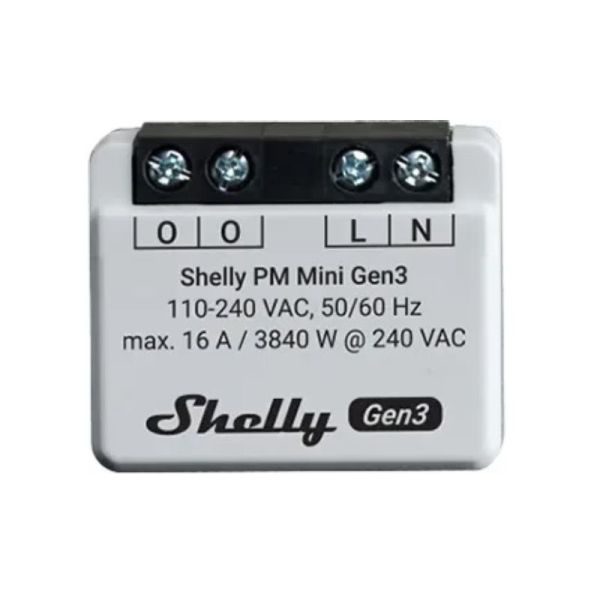 Shelly PM Mini Gen3 - Contatore Energia Wi-Fi Smart