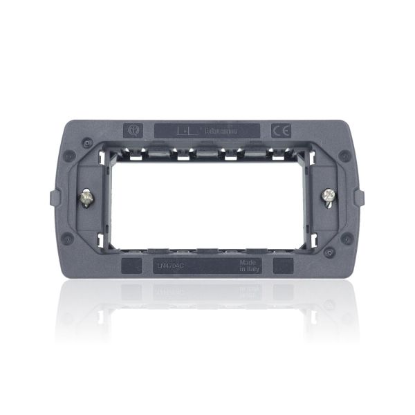 BTICINO LN4704C - Supporto per placche AIR LNC4804... - fissaggio con viti - 4 moduli