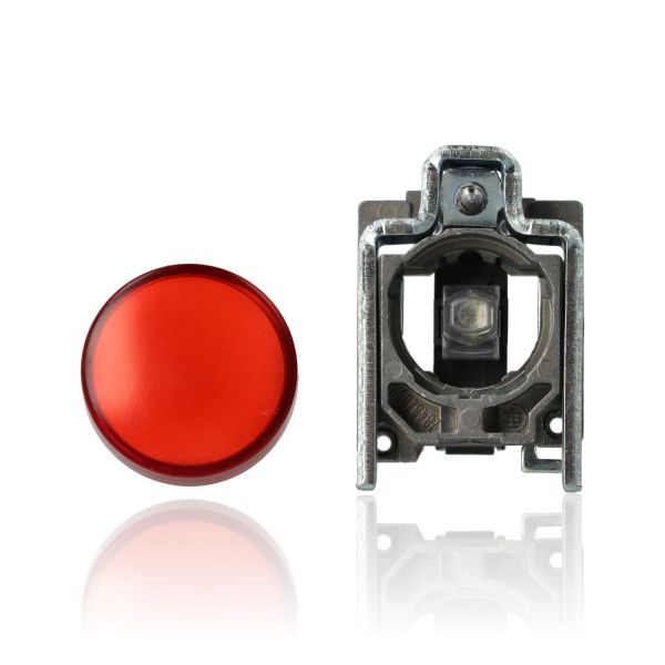 SCHNEIDER XB4BVB4 - Lampada spia diam.22 - IP65 - rossa - LED integrato - 24V