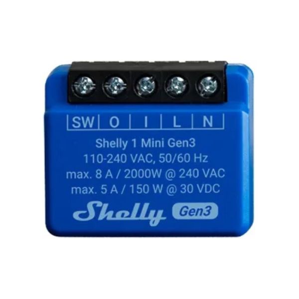 Shelly 1 Mini Gen3 - Interruttore Wi-Fi Smart Compatto