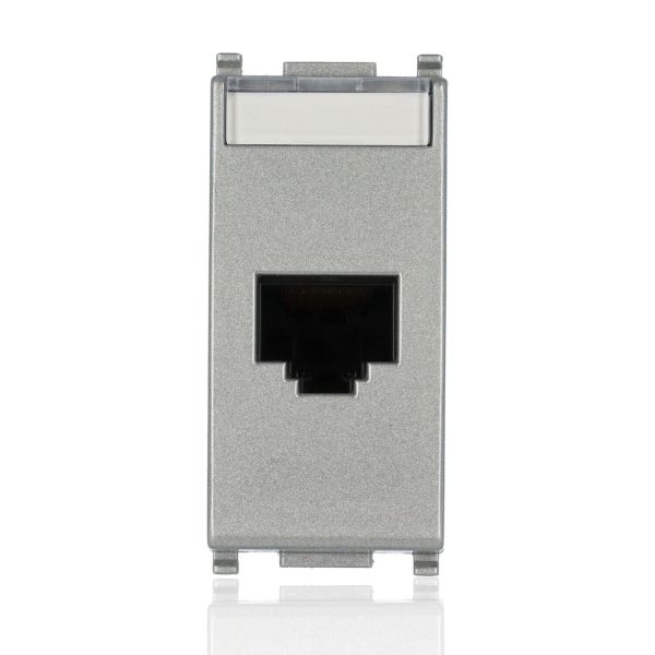 VIMAR 14339.11.SL - Presa RJ45 Netsafe Cat5e UTP Silver (Plana)