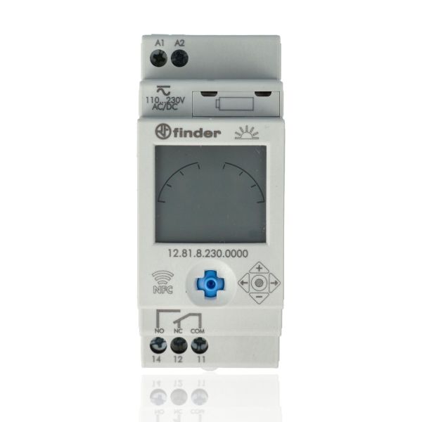 FINDER 128182300000 - Interruttore Orario Digitale Astronomico NFC 1 Scambio 16A