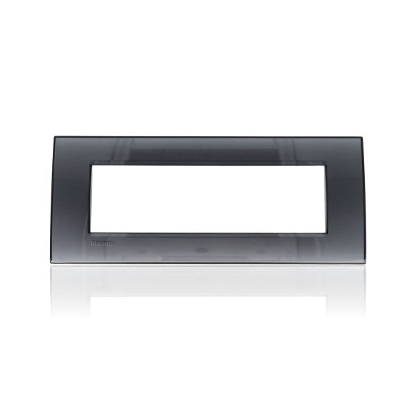 BTICINO LNA4807KF - Placca Quadra 7 Moduli - Fumo Di Londra - LivingLight
