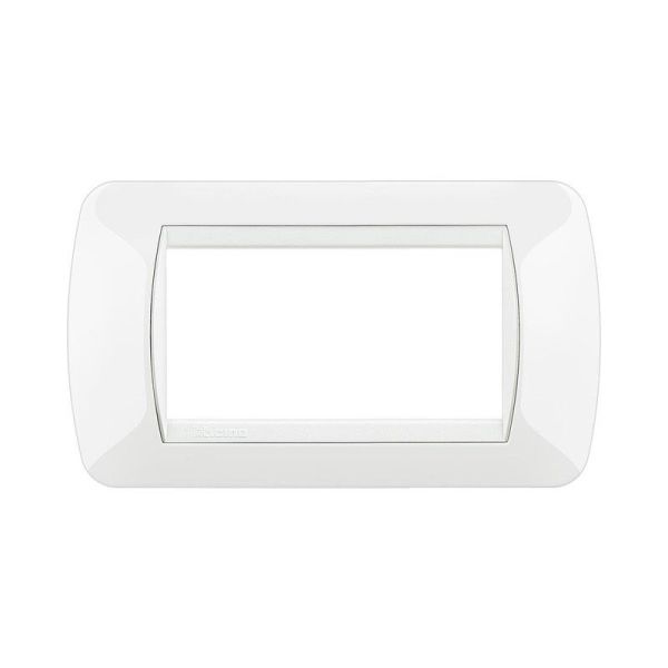 BTICINO L4804BI - Placca 4 Moduli - Bianco - LivingLight