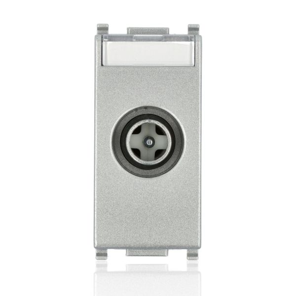 VIMAR 14300.01.SL - Presa TV-RD-SAT diretta Silver (Plana)