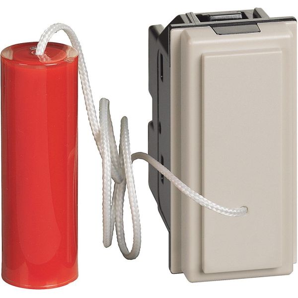 BTICINO KM4033 - Pulsante a tirante 10 A 250 Va.c. 1 P (NO) e 1 P (NC) - 1 modulo, Sabbia