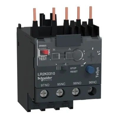 SCHNEIDER LR2K0310 - Rele sovraccarico termico per motore - TeSys LR2 K - 2,6..3,7 A - Classe 10A