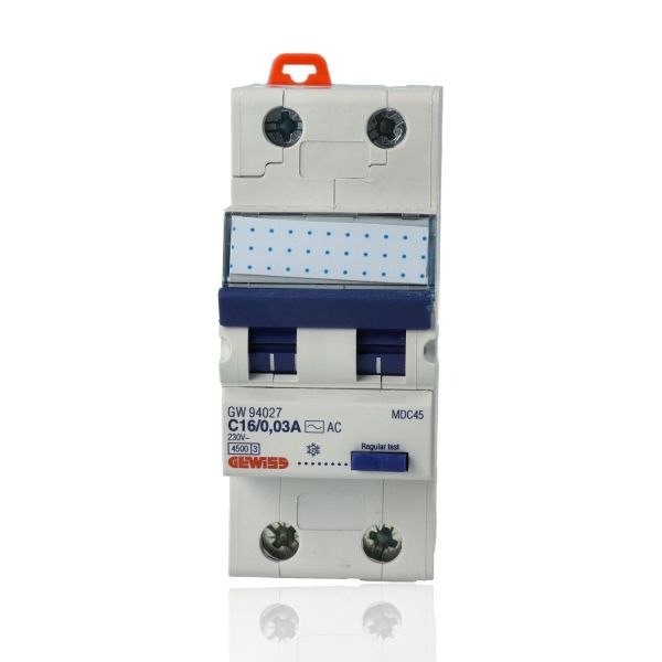 GEWISS GW94027 - Interruttore Magnetotermico Differenziale 2P Tipo AC C16 30mA 4500A
