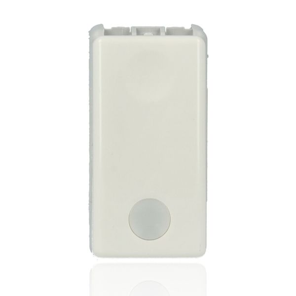 GEWISS GW20515 - Pulsante UnIPolare 250V Ac - Na 10A - Luminoso 230V Ac - Con Lente Neutra Sostituibile - 1 Modulo - System White