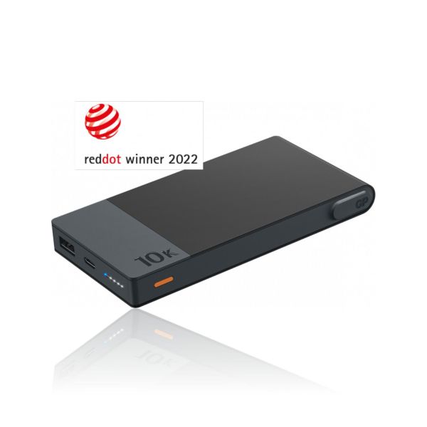 Power Bank in alluminio, 10.000mAh, Grigio