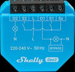 Shelly 2L Gen3 - Interruttore Smart 2CH Senza Neutro