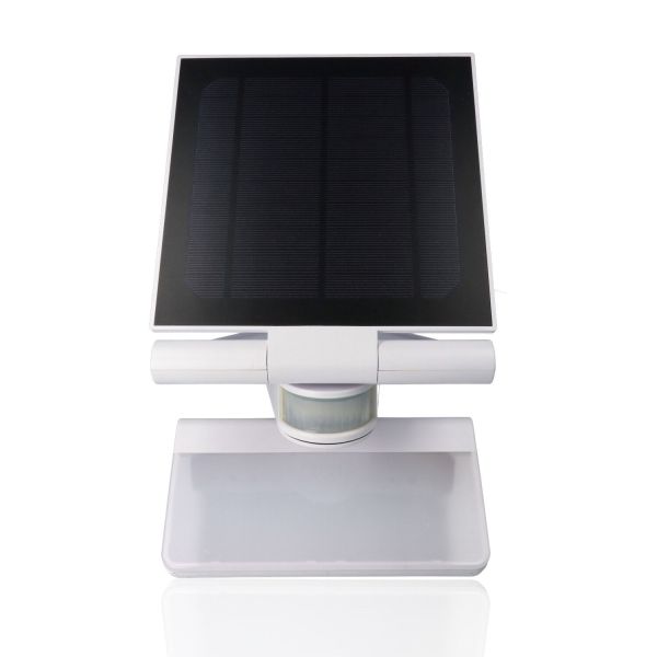 Proiettore LED solare con rilevatore di presenza, 8W, Luce Naturale, Bianco