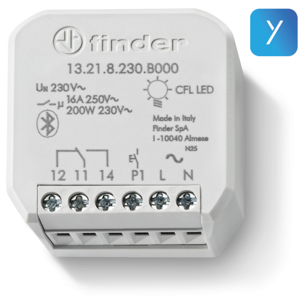 FINDER 13218230B000 - Rele Multifunzione Connesso 2 Canali Da Incasso Yesly