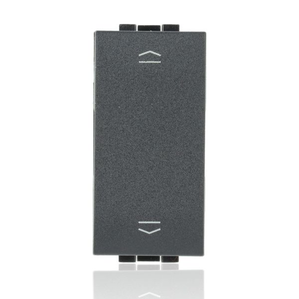 BTICINO L4027N - Commutatore Doppio Tasto (1-0-2) 16A 250 Vac - Antracite - LivingLight