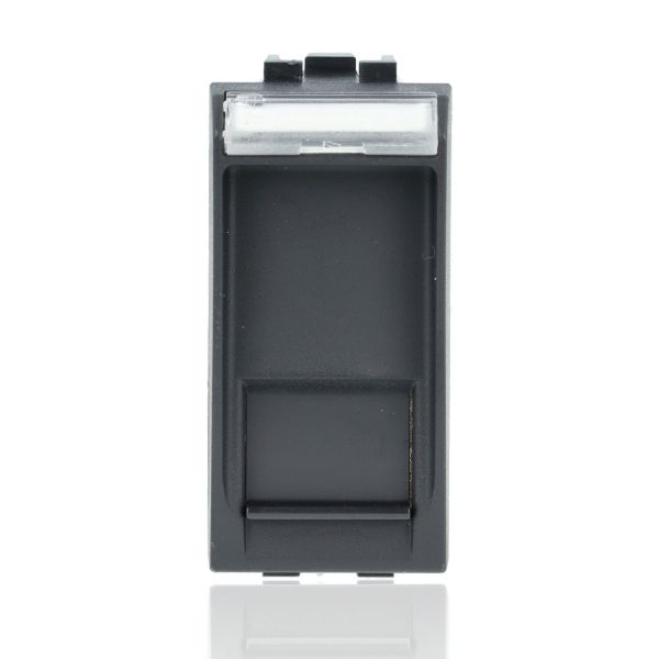 BTICINO L4279C6A - Connettore Rj45 Categoria 6A Stp, Completi Di Targhetta Identificativa E Portello Antipolvere - Antracite - LivingLight
