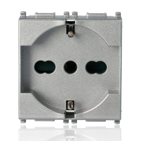 VIMAR 14210.SL - Presa 2P+T 16A universale Silver (Plana)