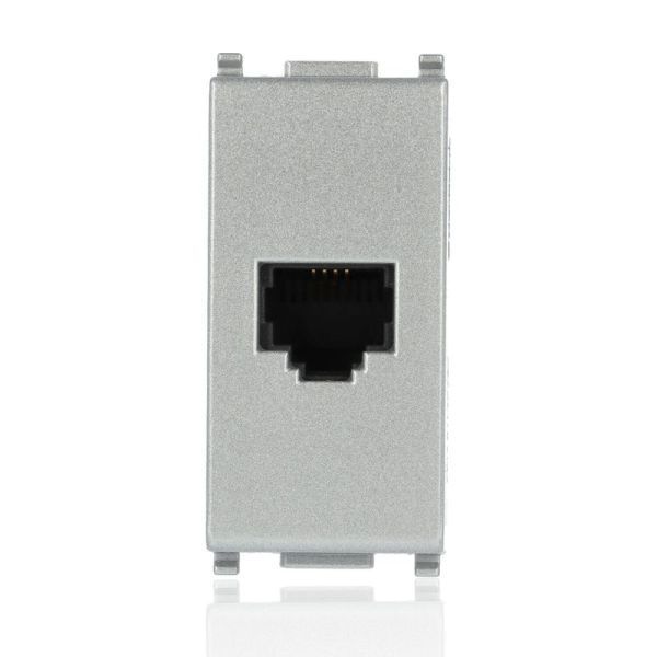 VIMAR 14320.SL - Presa RJ11 6/4 Silver (Plana)