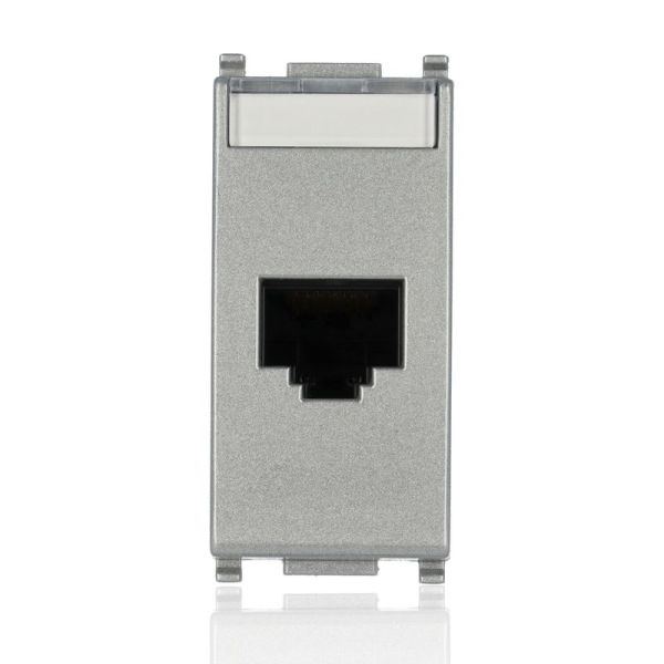 VIMAR 14339.11.SL - Presa RJ45 Netsafe Cat5e UTP Silver (Plana)
