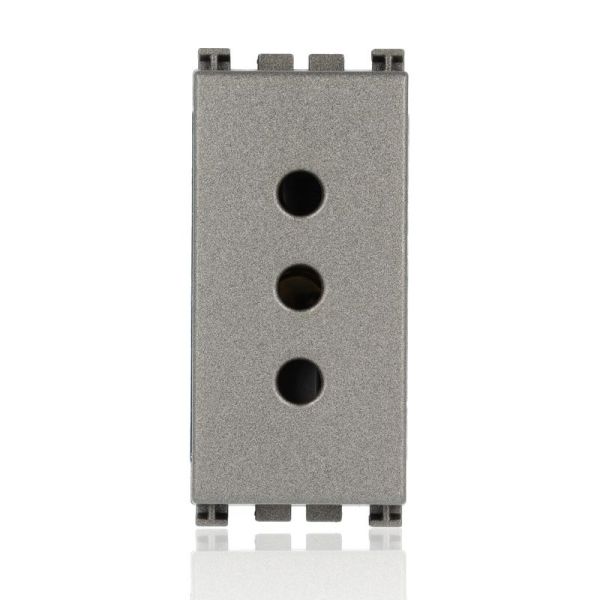 VIMAR 19201.M - Presa 2P+T 10A P11 Metal (Arke)