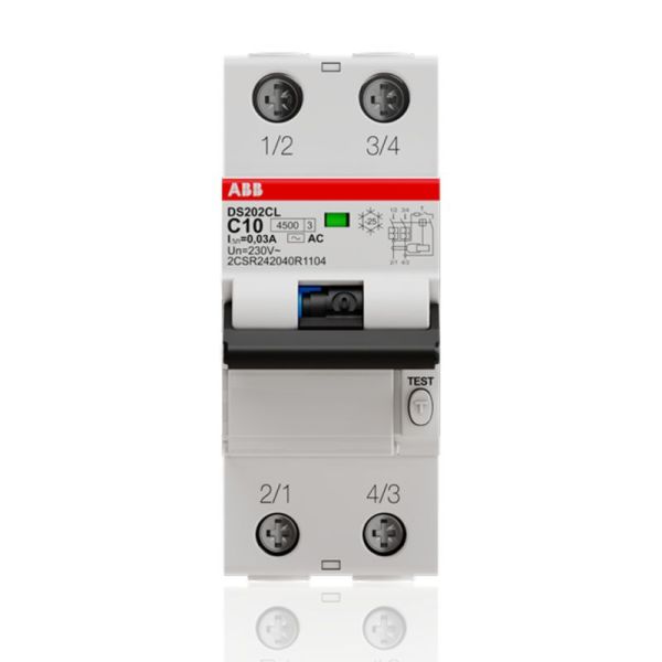 ABB DS2CLC10AC30 - Interruttore Magnetotermico Differenziale 2P Tipo AC C10 30mA 4500A