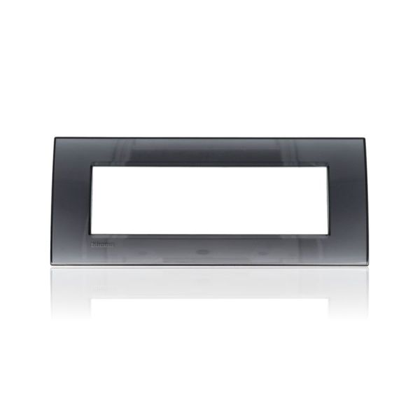 BTICINO LNA4807KF - Placca Quadra 7 Moduli - Fumo Di Londra - LivingLight