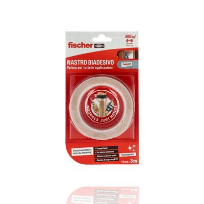 FISCHER 00552162 - Nastro biadesivo- 3m x 19mm