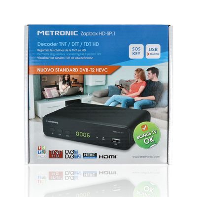 Decoder digitale DVB-T2 HEVC. USB READING - SOS -DOLBY