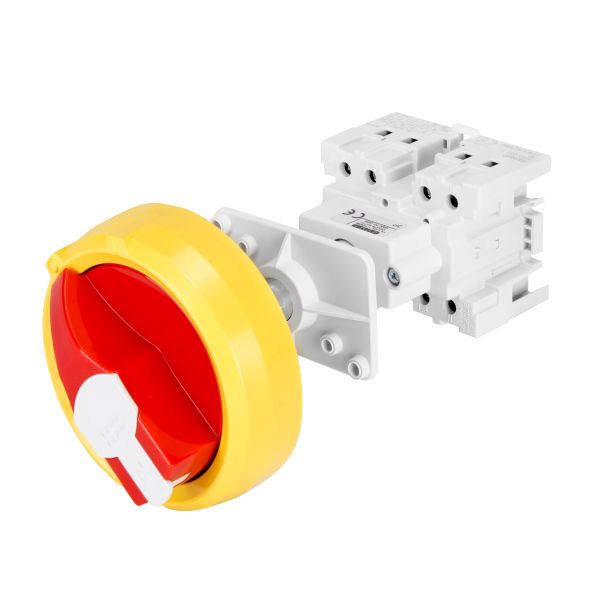 GEWISS GW70008 - INTERRUTTORE ROTATIVO - DA QUADRO - COMANDO - MANOPOLA ROSSA - 4P 5M EN50022 63A - IP65