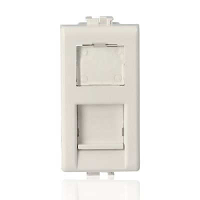 BTICINO AM5979C6S - Connettore Rj45 Categoria 6 Stp, Completi Di Targhetta Identificativa E Portello Antipolvere - Bianco - Matix