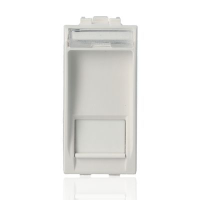 BTICINO N4279C6A - Connettore Rj45 Categoria 6A Stp, Completi Di Targhetta Identificativa E Portello Antipolvere - Biacno - LivingLight