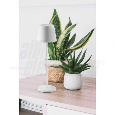 Lampada LED ricaricabile da tavolo - bianca
