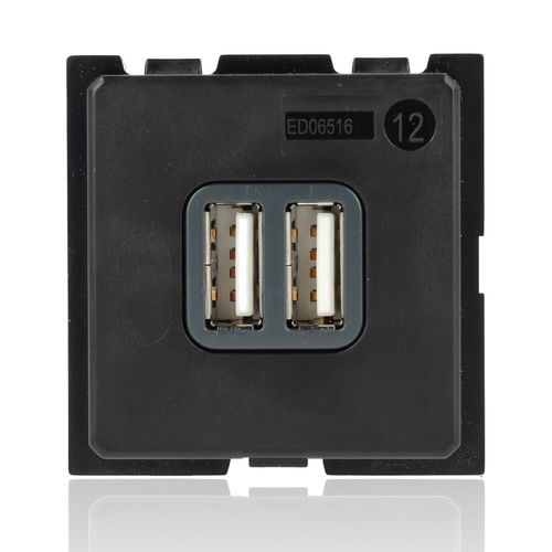 BTICINO K4285C2 - Caricatore USB tipo A con tensione 5 Vd.c. - 2Moduli