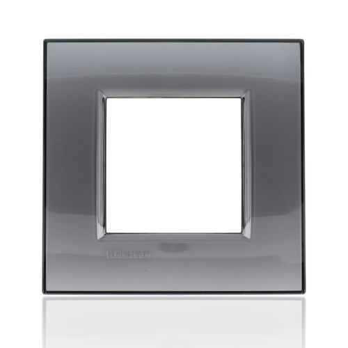 BTICINO LNA4802KF - placca quadra 2 moduli - fumo di londra
