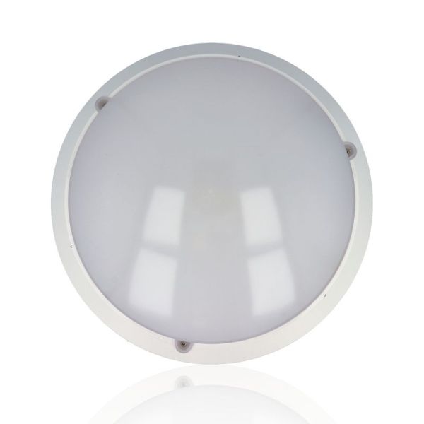 Plafoniera LED tonda da esterno diam.295mm, 16W, 220Vac, Luce Naturale, Bianco