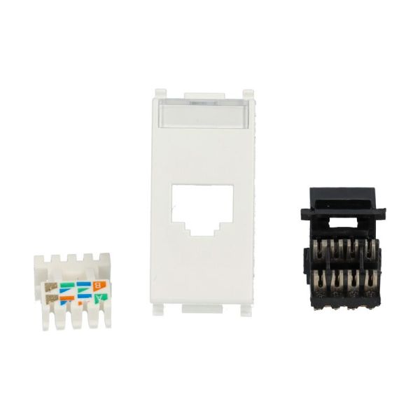VIMAR 14338.8 - Presa RJ45 Netsafe Cat5e UTP Bianco (Plana)