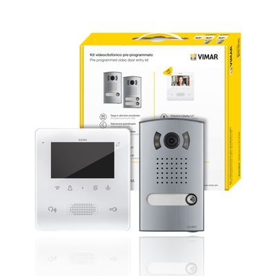 Kit videocitofonico monofamiliare vivavoce a colori Due Fili Plus