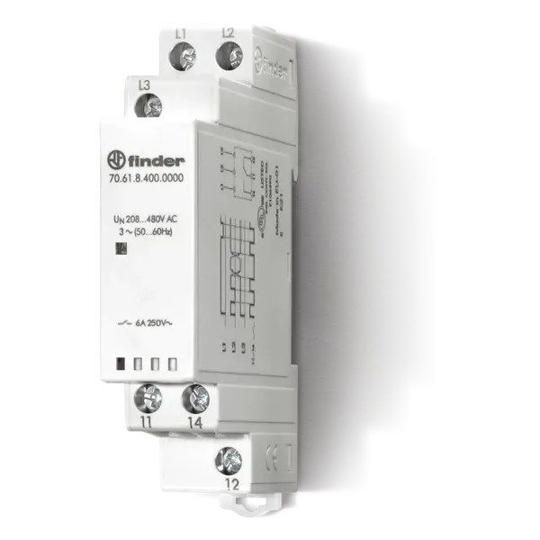 FINDER 706184000000 - Rele` controllo 3 fasi 208v 1 contatto 6a