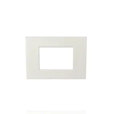 BTICINO LNA4803BI_BOX - 10 pezzi - Placca Quadra 3 Moduli - Bianca - LivingLight