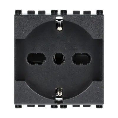 VIMAR 19210_BOX - 10 pezzi - Presa 2P+T 16A universale grigio (Arke)