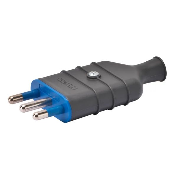 GEWISS GW28006 - Spina Mobile Diritta Standard Italiano 2P+T 16A S17 Ardesia