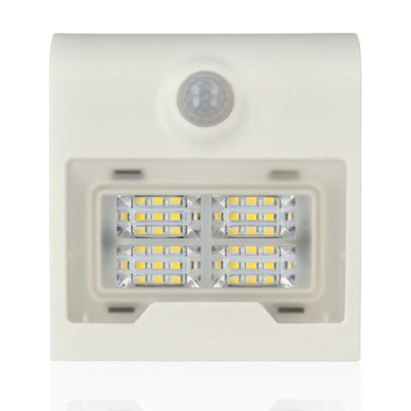 Proiettore LED solare con rilevatore di presenza, 2W, Luce Naturale, Bianco